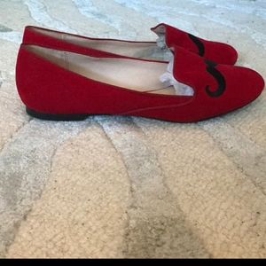 Zara  Red Mustache Loafers